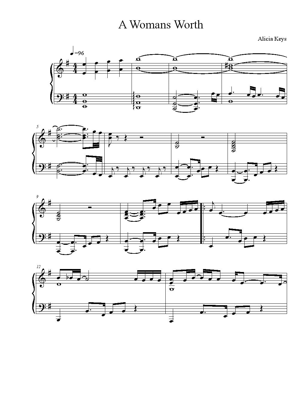 Alicia Keys A Womans Worth