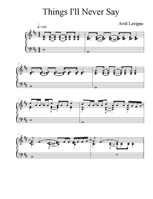 Avril Lavigne Things I'll Never Say