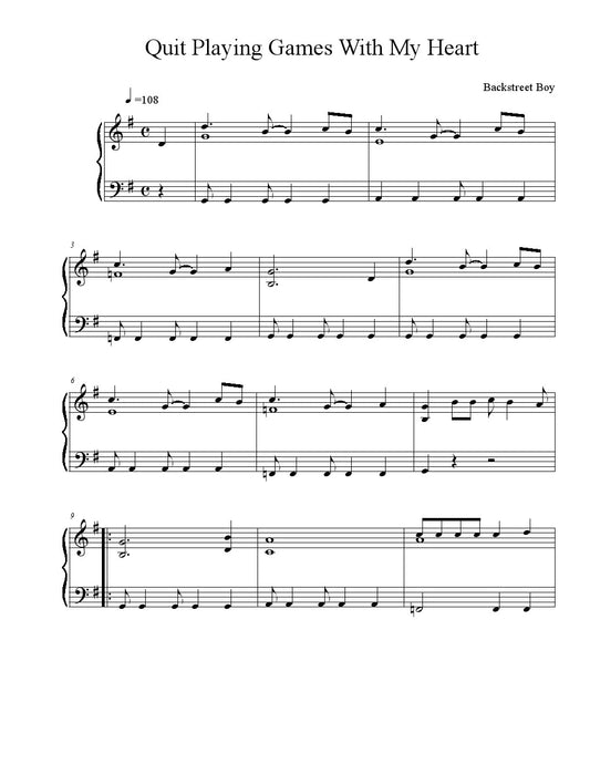 Backstreet Boys - Quit Playing Games With My Heart