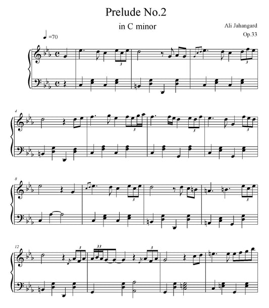 Ali Jahangard Prelude No.2 - in C minor, Op.33