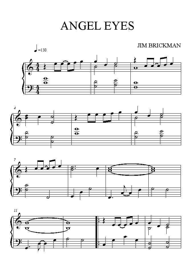 ANGEL EYES by JIM BRICKMAN