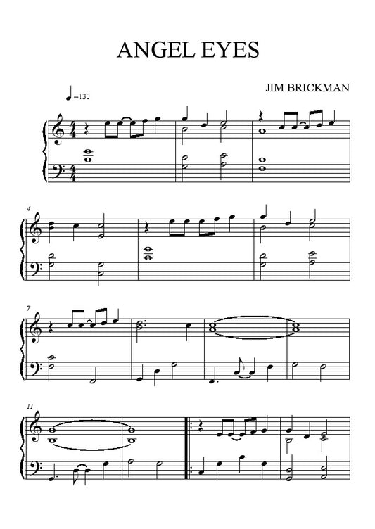 ANGEL EYES by JIM BRICKMAN